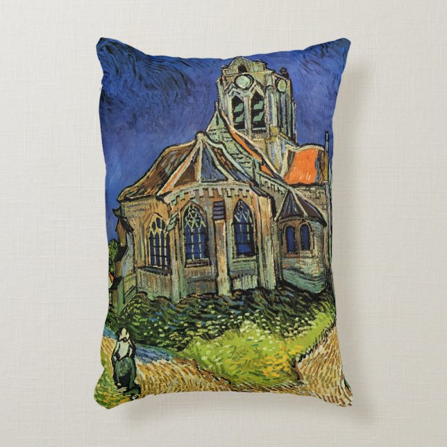 Kerk in Auvers-sur-Oise door Vincent van Gogh Accent Kussen (Voorkant(Verticaal))