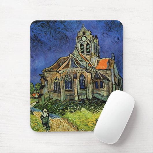 Kerk in Auvers-sur-Oise door Vincent van Gogh Muismat (Met muis)