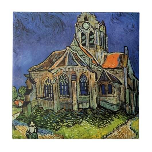 Kerk in Auvers-sur-Oise door Vincent van Gogh Tegeltje (Voorkant)