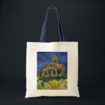 Kerk in Auvers-sur-Oise door Vincent van Gogh Tote Bag<br><div class="desc">De kerk in Auvers door Vincent van Gogh is een kunstschilderij van de impressionistische architectuur. Een buitenste uitzicht van een kerk met gekleurde glazen ramen en een figuur die langs een steenpad naar de kapel loopt. Over de kunstenaar: Vincent Willem van Gogh (1853-1890) was een van de beroemdste Post Impressionist...</div>