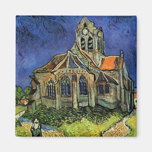 Kerk in Auvers van Vincent van Gogh Magneet (Voorkant)