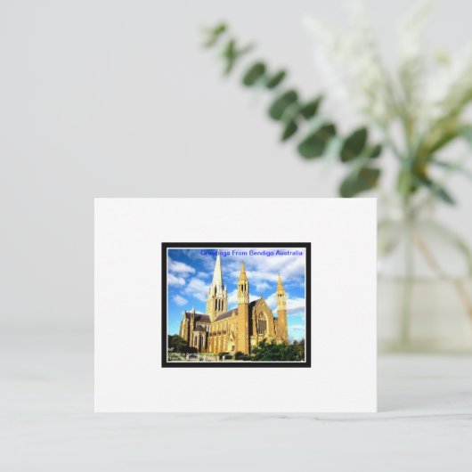 Kerk in Bendigo Australië Briefkaart (Staand voorkant)
