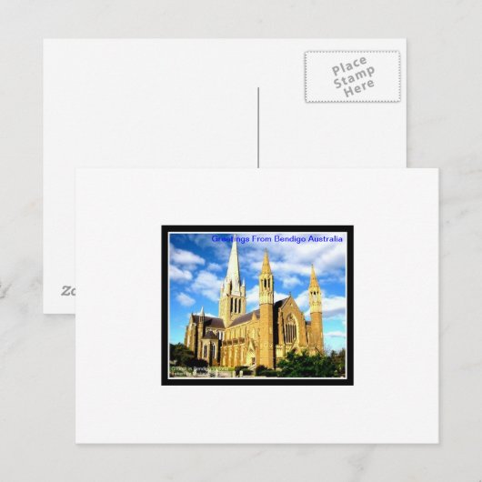 Kerk in Bendigo Australië Briefkaart (Voorkant / Achterkant)