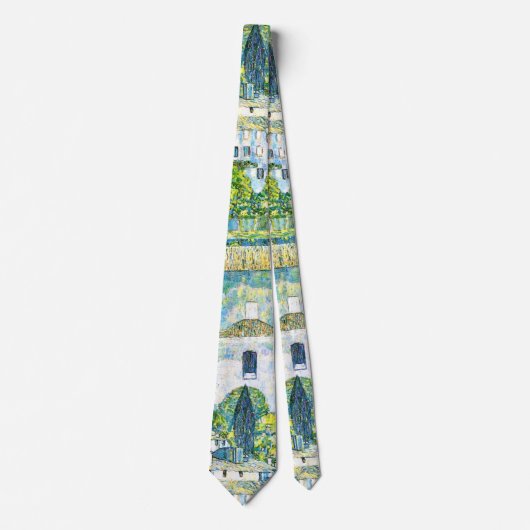 Kerk in Cassone door Gustav Klimt Stropdas (Voorkant)