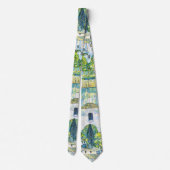 Kerk in Cassone door Gustav Klimt Stropdas (Achterkant)