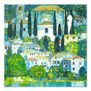 Kerk in Cassone Gustav Klimt Foto Afdruk