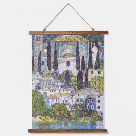 Kerk in Cassone, Gustav Klimt Hangend Wandkleed (Voorkant)