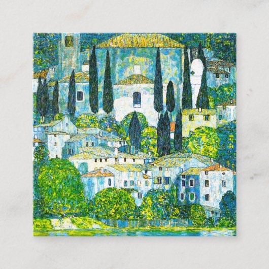 Kerk in Cassone Gustav Klimt Informatiekaartje (Voorkant)