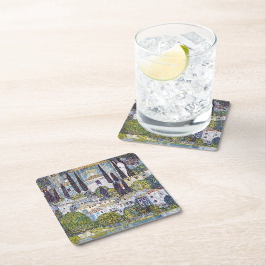 Kerk in Cassone, Gustav Klimt Kartonnen Onderzetters (Insitu)