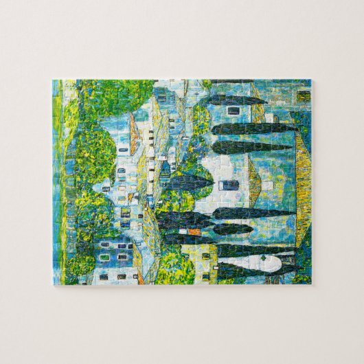 Kerk in Cassone Gustav Klimt Legpuzzel (Horizontaal)