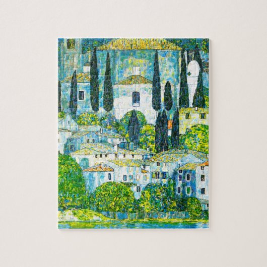 Kerk in Cassone Gustav Klimt Legpuzzel (Verticaal)