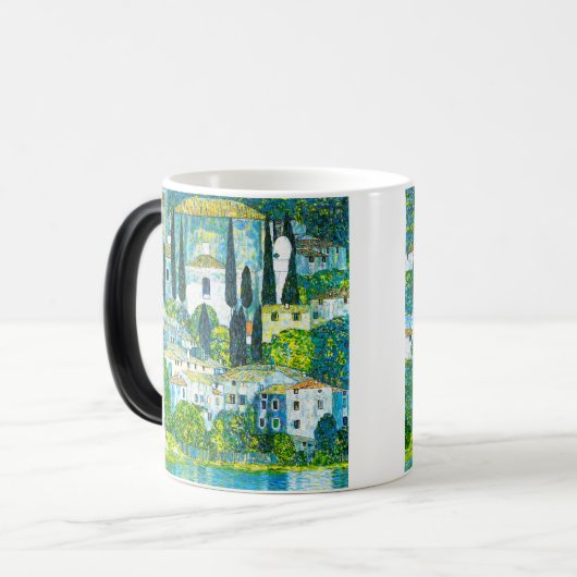 Kerk in Cassone Gustav Klimt Magische Mok (Voorkant links)