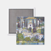 Kerk in Cassone, Gustav Klimt Magneet (Voorkant / Achterkant)