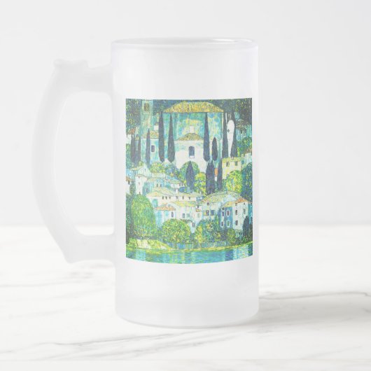 Kerk in Cassone Gustav Klimt Matglas Bierpul (Links)