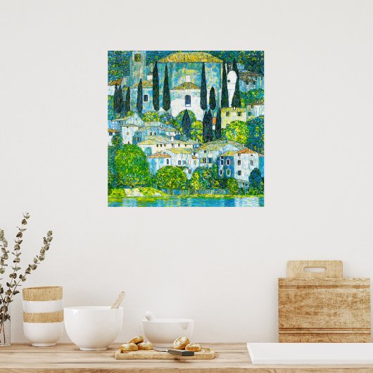Kerk in Cassone Gustav Klimt Poster (Keuken)