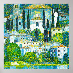 Kerk in Cassone Gustav Klimt Poster