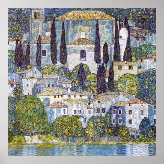 Kerk in Cassone, Gustav Klimt Poster (Voorkant)