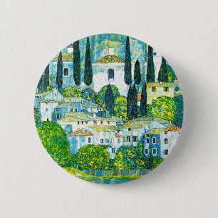 Kerk in Cassone Gustav Klimt Ronde Button 5,7 Cm