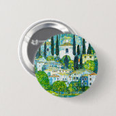 Kerk in Cassone Gustav Klimt Ronde Button 5,7 Cm (Voorkant /achterkant)
