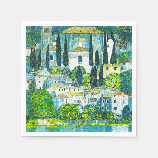 Kerk in Cassone Gustav Klimt Servet (Voorkant)