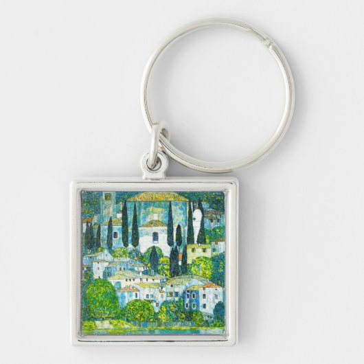 Kerk in Cassone Gustav Klimt Sleutelhanger (Voorkant)