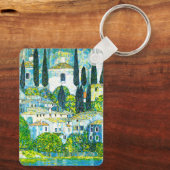 Kerk in Cassone Gustav Klimt Sleutelhanger (Achterkant)