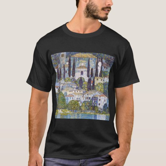 Kerk in Cassone, Gustav Klimt T-shirt (Voorkant)