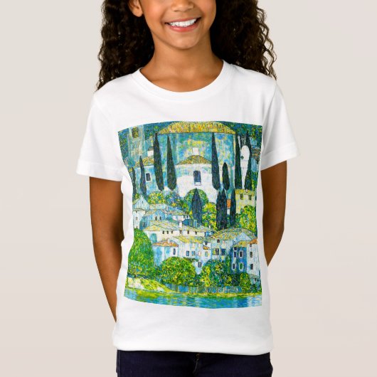 Kerk in Cassone Gustav Klimt T-shirt (Voorkant)