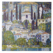 Kerk in Cassone, Gustav Klimt Tegeltje (Voorkant)