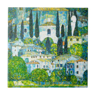 Kerk in Cassone Gustav Klimt Tegeltje