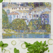 Kerk in Cassone, Gustav Klimt Theedoek (Gevouwen)