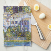 Kerk in Cassone, Gustav Klimt Theedoek (Quarter Fold)