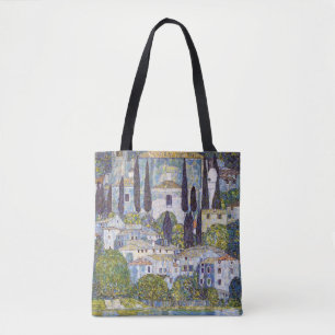 Kerk in Cassone, Gustav Klimt Tote Bag
