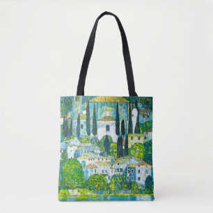 Kerk in Cassone Gustav Klimt Tote Bag
