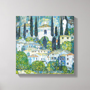 Kerk in Cassone van Gustav Klimt Canvas Afdruk