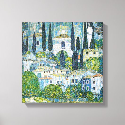 Kerk in Cassone van Gustav Klimt Canvas Afdruk (Voorkant)