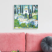 Kerk in Cassone van Gustav Klimt Canvas Afdruk (Insitu (Woonkamer))