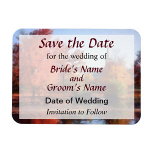 Kerk in de herfst Save the Date Magneet