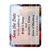 Kerk in de herfst Save the Date Magneet (Verticaal)