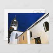 Kerk in de stad Funchal nachtscène Briefkaart (Voorkant / Achterkant)