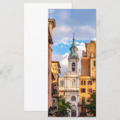 kerk in de stad menu (Voorkant / Achterkant)