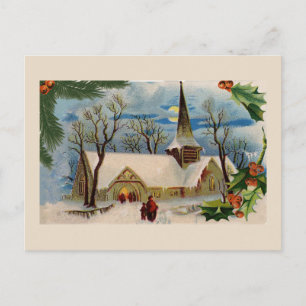  kerk in de winter briefkaart