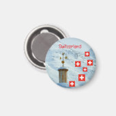 Kerk in de Zwitserse bergen Magneet (Voorkant / Achterkant)