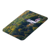 Kerk in een herfst bos in Slovenië Magneet (Linkerzijde)