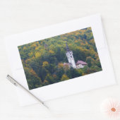 Kerk in een herfst bos in Slovenië Rechthoekige Sticker (Envelop)
