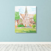 Kerk in Essex Canvas Afdruk (Insitu (Houten vloer))