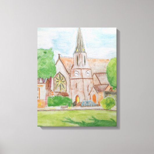Kerk in Essex Canvas Afdruk (Voorkant)