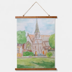 Kerk in Essex Hangend Wandkleed