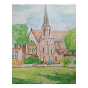 Kerk in Essex VK Perfect Poster