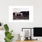 Kerk in Golden, New Mexico Poster (Thuiskantoor)